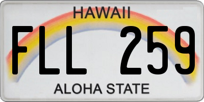 HI license plate FLL259