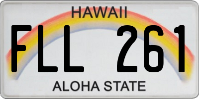HI license plate FLL261