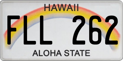 HI license plate FLL262