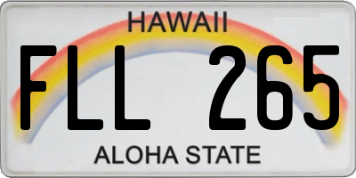 HI license plate FLL265