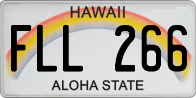 HI license plate FLL266