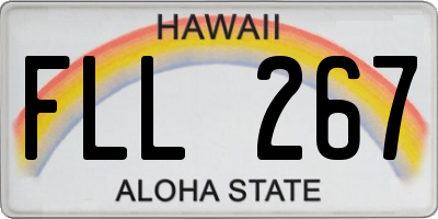 HI license plate FLL267