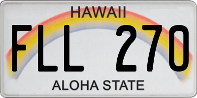 HI license plate FLL270