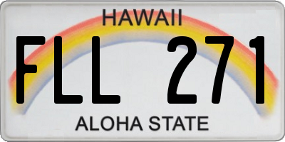 HI license plate FLL271