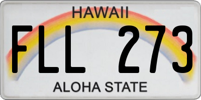 HI license plate FLL273