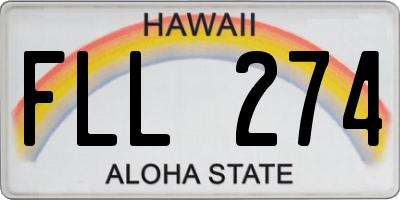 HI license plate FLL274