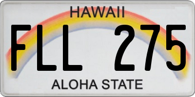 HI license plate FLL275