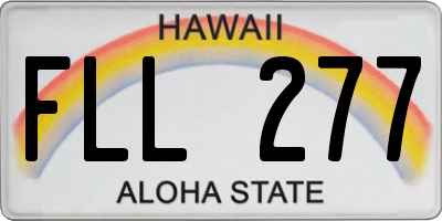 HI license plate FLL277