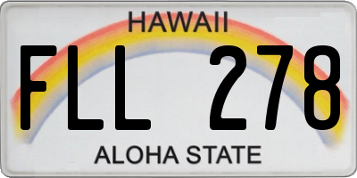 HI license plate FLL278