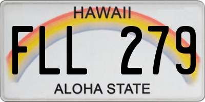 HI license plate FLL279