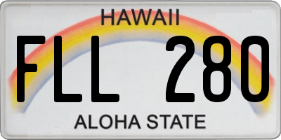 HI license plate FLL280