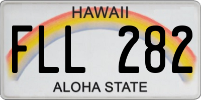 HI license plate FLL282
