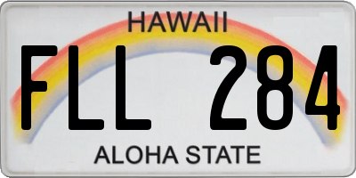 HI license plate FLL284