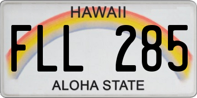 HI license plate FLL285