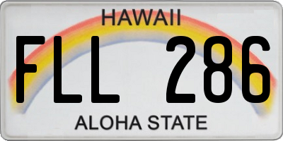 HI license plate FLL286