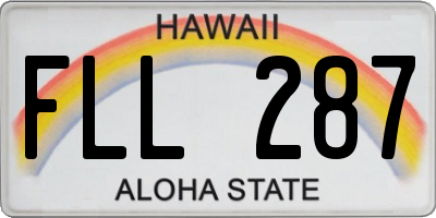 HI license plate FLL287