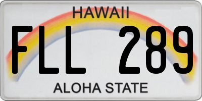HI license plate FLL289