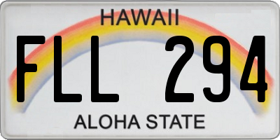 HI license plate FLL294