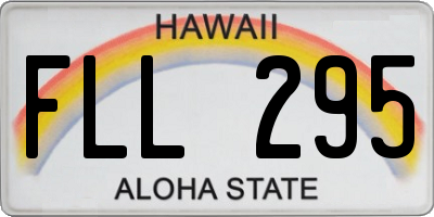 HI license plate FLL295