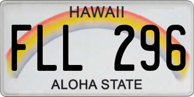 HI license plate FLL296
