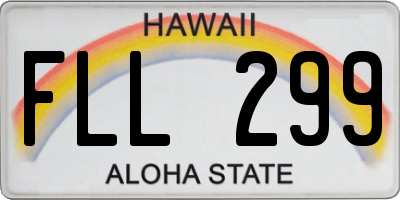 HI license plate FLL299