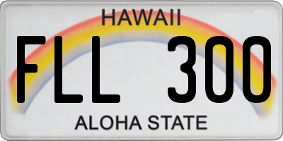 HI license plate FLL300