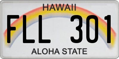 HI license plate FLL301