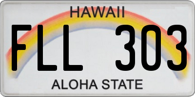 HI license plate FLL303
