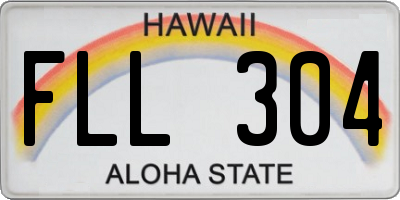 HI license plate FLL304
