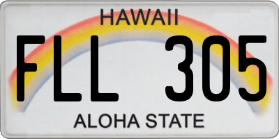 HI license plate FLL305