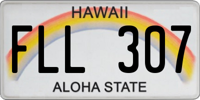HI license plate FLL307
