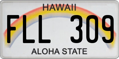 HI license plate FLL309