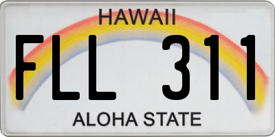 HI license plate FLL311