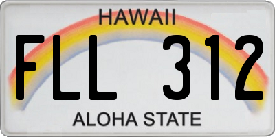 HI license plate FLL312