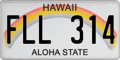 HI license plate FLL314