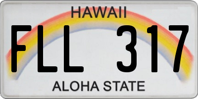 HI license plate FLL317