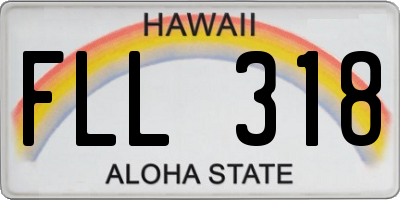 HI license plate FLL318