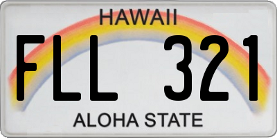 HI license plate FLL321