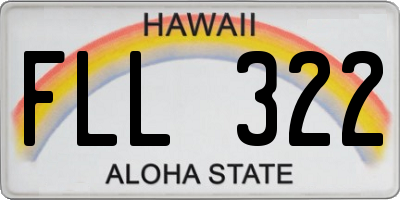 HI license plate FLL322