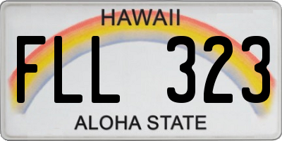 HI license plate FLL323