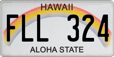 HI license plate FLL324