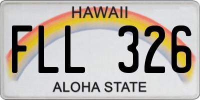 HI license plate FLL326