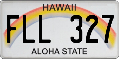 HI license plate FLL327