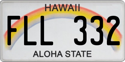 HI license plate FLL332