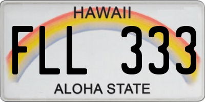 HI license plate FLL333