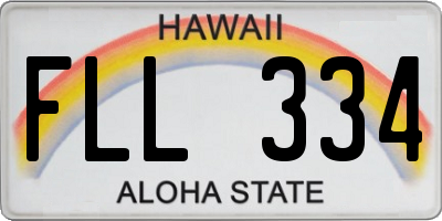 HI license plate FLL334