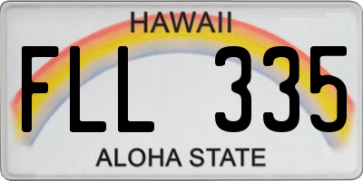 HI license plate FLL335