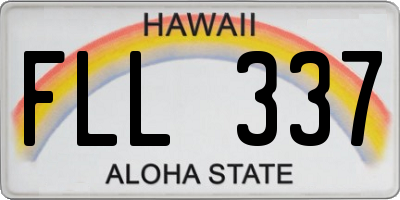 HI license plate FLL337