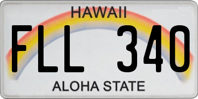 HI license plate FLL340