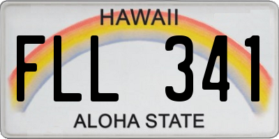 HI license plate FLL341